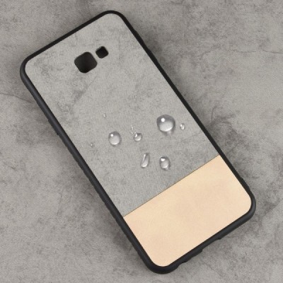 Samsung Galaxy J4+ (J400F) „Bi-Color“ Splicing pelēks, smilšains ādas apvalks / Vacins.lv