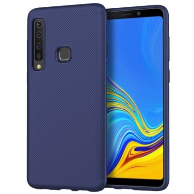 Samsung Galaxy A9 2018 (A9 Star Pro) „Twill“ cieta silikona (TPU) zils apvalks / vacins.lv