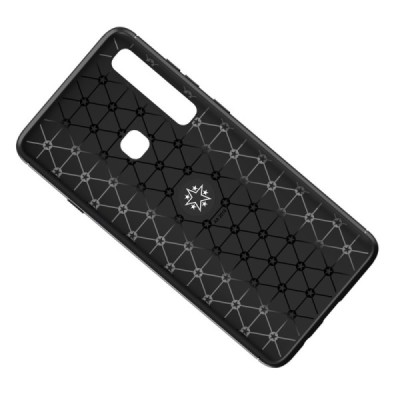 Samsung Galaxy A9 2018 (A9 Star Pro) „FOCUS“ Kickstand cieta silikona (TPU) melns apvalks / vacins.lv