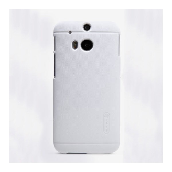 „Nillkin“ Frosted Shield futrālis - balts + ekrāna aizsargplēve (One M8 / One M8s)