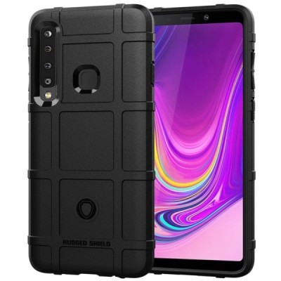 Samsung Galaxy A9 2018 (A9 Star Pro) „Square“ Grid kieto silikono TPU juodas dėklas - nugarėlė / Priedai.lt