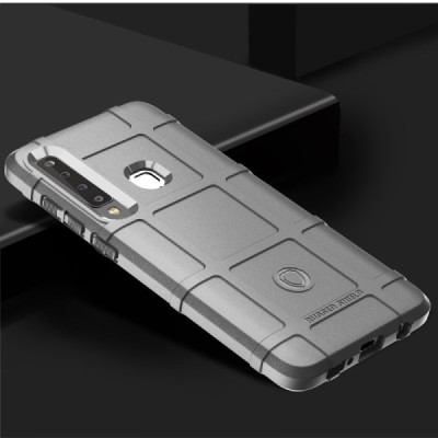 Samsung Galaxy A9 2018 (A9 Star Pro) „Square“ Grid kieto silikono TPU pilkas dėklas - nugarėlė / Priedai.lt