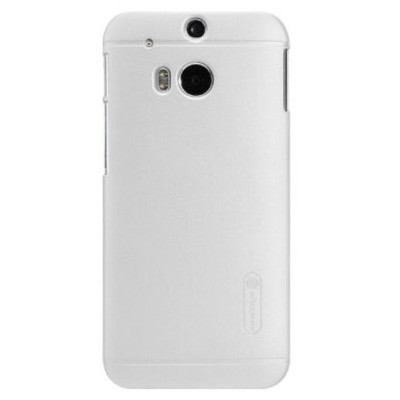 HTC One M8 Nillkin Frosted Shield balts plastmasas futrālis + ekrāna aizsargplēve / Vacins.lv