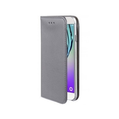 Samsung Galaxy S7 (G930) „Shell“ solidus atverčiamas pilkas odinis dėklas - knygutė / Priedai.lt
