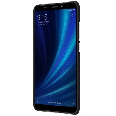 Xiaomi Mi 6X (Xiaomi Mi A2) Nillkin Frosted Shield melns plastmasas apvalks / vacins.lv