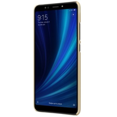 Xiaomi Mi 6X (Xiaomi Mi A2) Nillkin Frosted Shield auksinis plastikinis dėklas / Priedai.lt