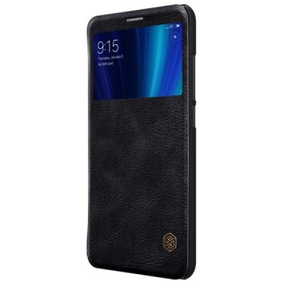 Greznais „Nillkin“ Qin sērijas ādas atvērams melns Xiaomi Mi 6X (Xiaomi Mi A2) maciņš / Vacins.lv