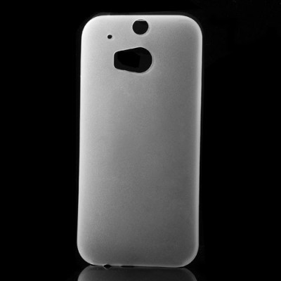 Ploniausias pasaulyje HTC One M8 baltas skaidrus plastikinis dėklas / Priedai.lt