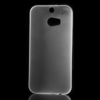 Ploniausias pasaulyje HTC One M8 baltas skaidrus plastikinis dėklas / Priedai.lt