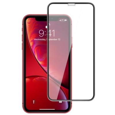 Apple iPhone Xr (iPhone 11) Mocolo Tempered Glass melns ekrāna aizsargstikls / Vacins.lv