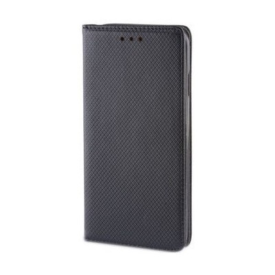 Huawei P8 Lite „Shell“ solīds atvēramais ādas melns maciņš - maks / Vacins.lv