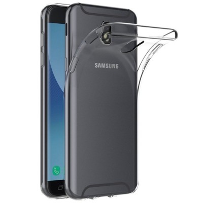 Samsung Galaxy J7 2017 (J730) skaidrus (permatomas) kieto silikono TPU ploniausias pasaulyje dėklas / Priedai.lt
