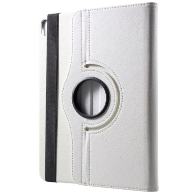 Apple iPad Pro 11 (2018, 1-ās paaudzes) atvēramais balts ādas maciņš, grozās 360° grādu apjomā | Vacins.lv