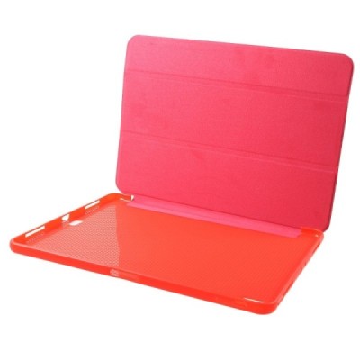 Apple iPad Pro 11 (2018, 1-ās paaudzes) „Shell“ atvēramais sarkans silikona  maciņš | Vacins.lv