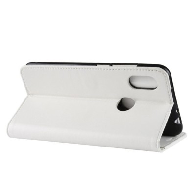 Xiaomi Redmi Note 6 Pro atvēramais ādas balts maciņš, grāmata (maks) / Vacins.lv