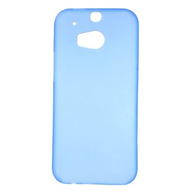 Ploniausias pasaulyje HTC One M8 mėlynas skaidrus plastikinis dėklas / Priedai.lt