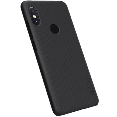 Xiaomi Redmi Note 6 Pro Nillkin Frosted Shield melns plastmasas apvalks / vacins.lv