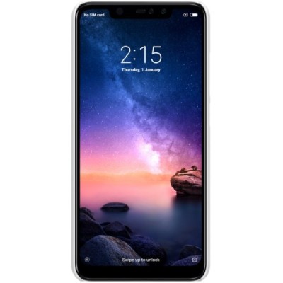 Xiaomi Redmi Note 6 Pro Nillkin Frosted Shield baltas plastikinis dėklas / Priedai.lt