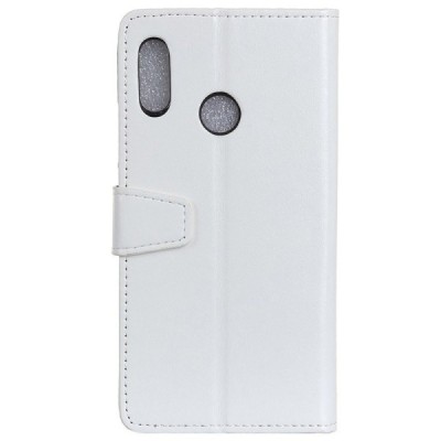 Huawei Honor 8X atvēramais ādas balts maciņš, grāmata (maks) / Vacins.lv