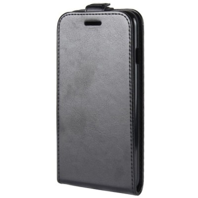 Apple iPhone 7 (iPhone 8) klasisks atvēramais ādas melns maciņš / Vacins.lv