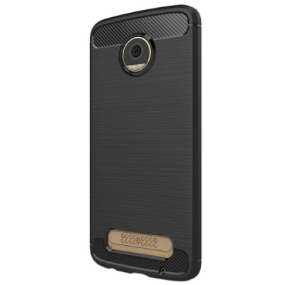 Motorola Moto Z2 Play „Carbon“ kieto silikono TPU juodas dėklas - nugarėlė / Priedai.lt