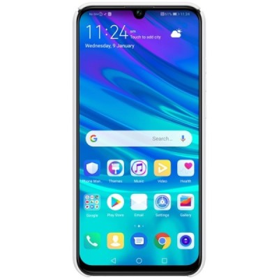 Nillkin Frosted Shield Huawei P smart 2019 (Honor 10 Lite) baltas plastikinis dėklas / Priedai.lt