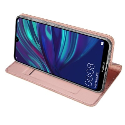 Huawei P smart 2019 (Honor 10 Lite) „Dux Ducis“ Skin sērijas rozs ādas atvērams maciņš / Vacins.lv