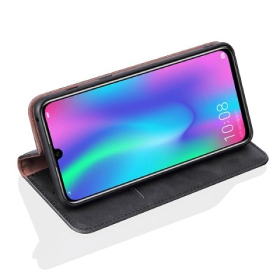 „Deluxe“ atverčiamas juodas odinis Huawei P smart 2019 (Honor 10 Lite) dėklas - knygutė / Priedai.lt