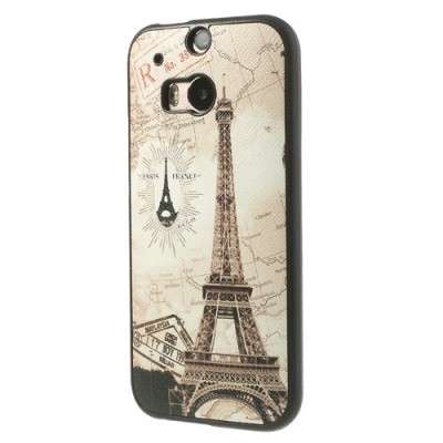 „My Colors“ HTC One M8 spalvotas kieto silikono (TPU) dėklas - Eifelis, šviesiai rudas / Priedai.lt