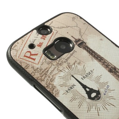 „My Colors“ HTC One M8 spalvotas kieto silikono (TPU) dėklas - Eifelis, šviesiai rudas / Priedai.lt