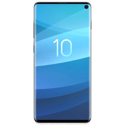 Samsung Galaxy S10 (G973) Nillkin Frosted Shield baltas plastikinis dėklas / Priedai.lt