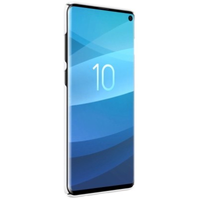 Samsung Galaxy S10 (G973) Nillkin Frosted Shield baltas plastikinis dėklas / Priedai.lt