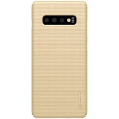 Samsung Galaxy S10 (G973) Nillkin Frosted Shield zelta plastmasas apvalks / vacins.lv