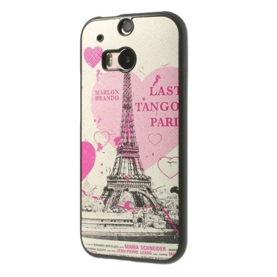 „My Colors“ HTC One M8 spalvotas kieto silikono (TPU) dėklas - Eifelis, rožinis / Priedai.lt