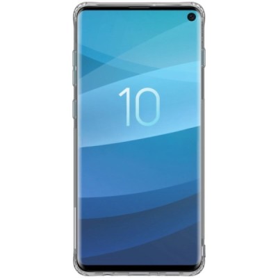 Samsung Galaxy S10 (G973) Nillkin Nature dzidrs (caurspīdīgs) silikona planākais pelēks  apvalks / Vacins.lv