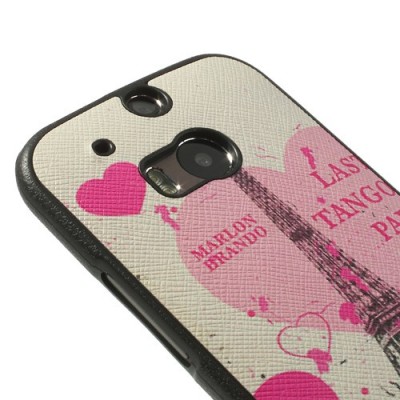 „My Colors“ HTC One M8 spalvotas kieto silikono (TPU) dėklas - Eifelis, rožinis / Priedai.lt