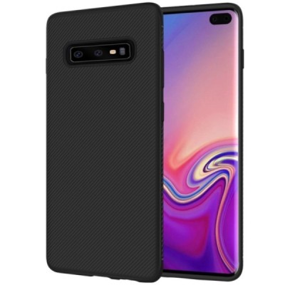 Samsung Galaxy S10 (G973) „Lenuo“ cieta silikona (TPU) melns apvalks / vacins.lv