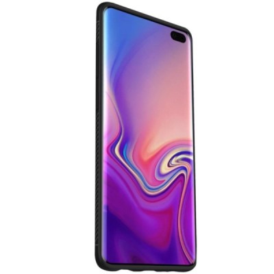 Samsung Galaxy S10 (G973) „Lenuo“ cieta silikona (TPU) melns apvalks / vacins.lv