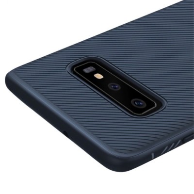 Samsung Galaxy S10 (G973) „Lenuo“ cieta silikona (TPU) zils apvalks / vacins.lv
