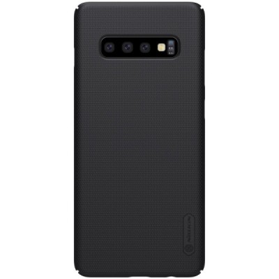 Samsung Galaxy S10+ (G975) Nillkin Frosted Shield juodas plastikinis dėklas / Priedai.lt