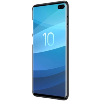 Samsung Galaxy S10+ (G975) Nillkin Frosted Shield juodas plastikinis dėklas / Priedai.lt