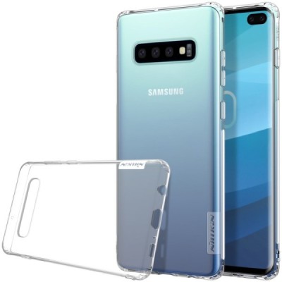 Samsung Galaxy S10+ (G975) Nillkin Nature plonas skaidrus (permatomas) silikoninis TPU bespalvis dėklas / Priedai.lt
