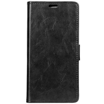 Samsung Galaxy S10+ (G975) atvēramais ādas melns maciņš (maks) / Vacins.lv