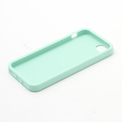 Žalias (mėtinis) „Elago“ kieto silikono Apple iPhone SE (5, 5s) dėklas (dėkliukas) su apsaugine ekrano plėvele / Priedai.lt