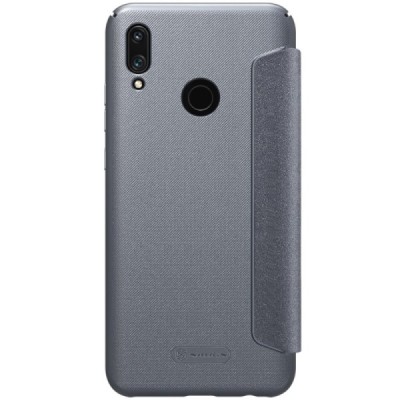 Huawei P smart 2019 (Honor 10 Lite) pilkas odinis atverčiamas Nillkin Sparkle dėklas - knygutė / Priedai.lt