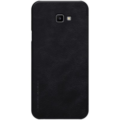 Greznais „Nillkin“ Qin sērijas ādas atvērams melns Samsung Galaxy J4+ (J400F) maciņš / Vacins.lv