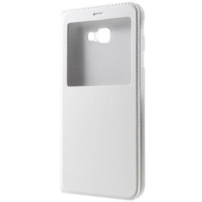 Samsung Galaxy J4+ (J400F) atvēramais maciņš ar lodziņu - balts / Vacins.lv