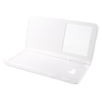 Samsung Galaxy J4+ (J400F) atvēramais maciņš ar lodziņu - balts / Vacins.lv