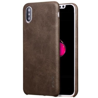 „X-Level“ Vintage Classic Apple iPhone Xr brūns ādas apvalks / Vacins.lv