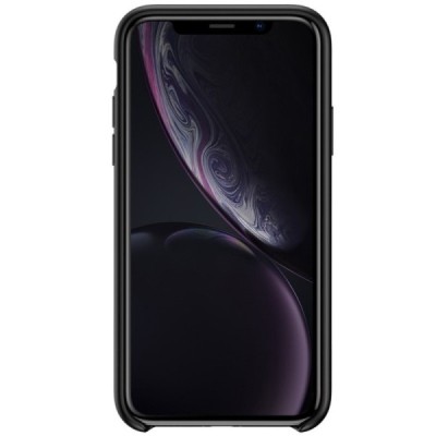 „Rubberized“ Apple iPhone Xr juodas kieto silikono dėklas / Priedai.lt